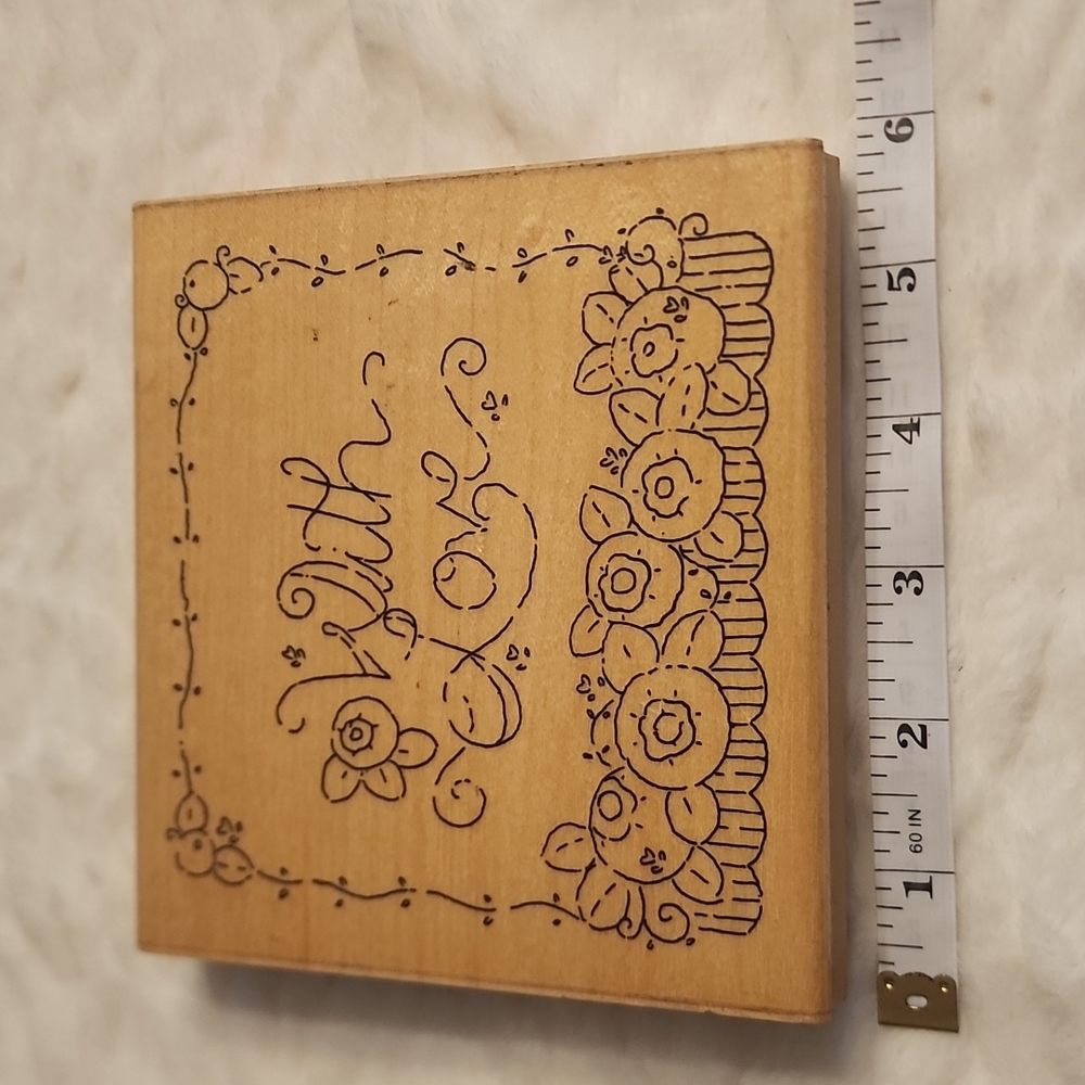 With Love V121 Wood Mounted rubber stamp by JRL Design